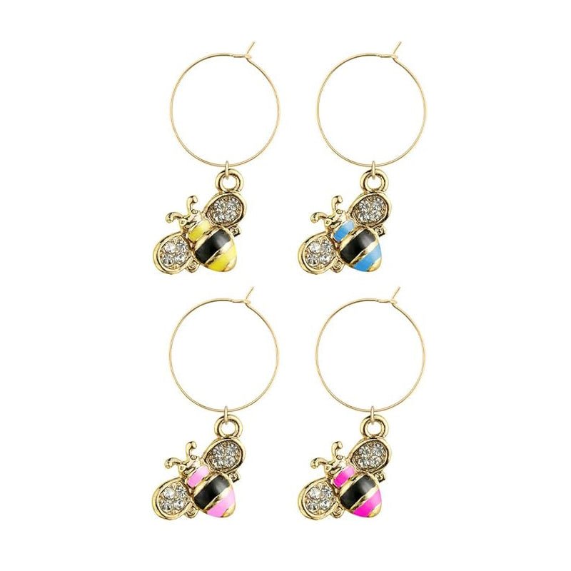 Monnel - Bees Wine Charms Set - Lacbleu Wines - P420 - 737079476411