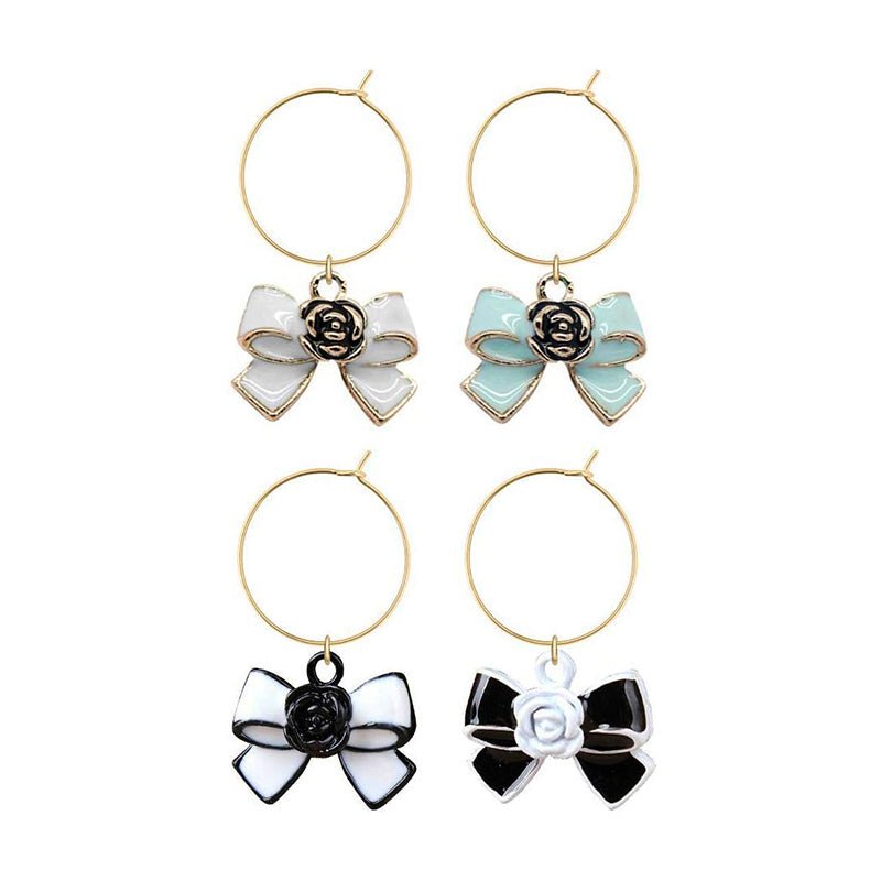 Monnel - Bows Wine Charms Set - Lacbleu Wines - P432 - 756225811449