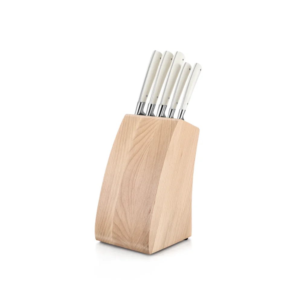 Sabatier - Paris Beechwood Knife Block with 5 Edonist Knives - Lacbleu Wines - LS664581 - 3269416645817