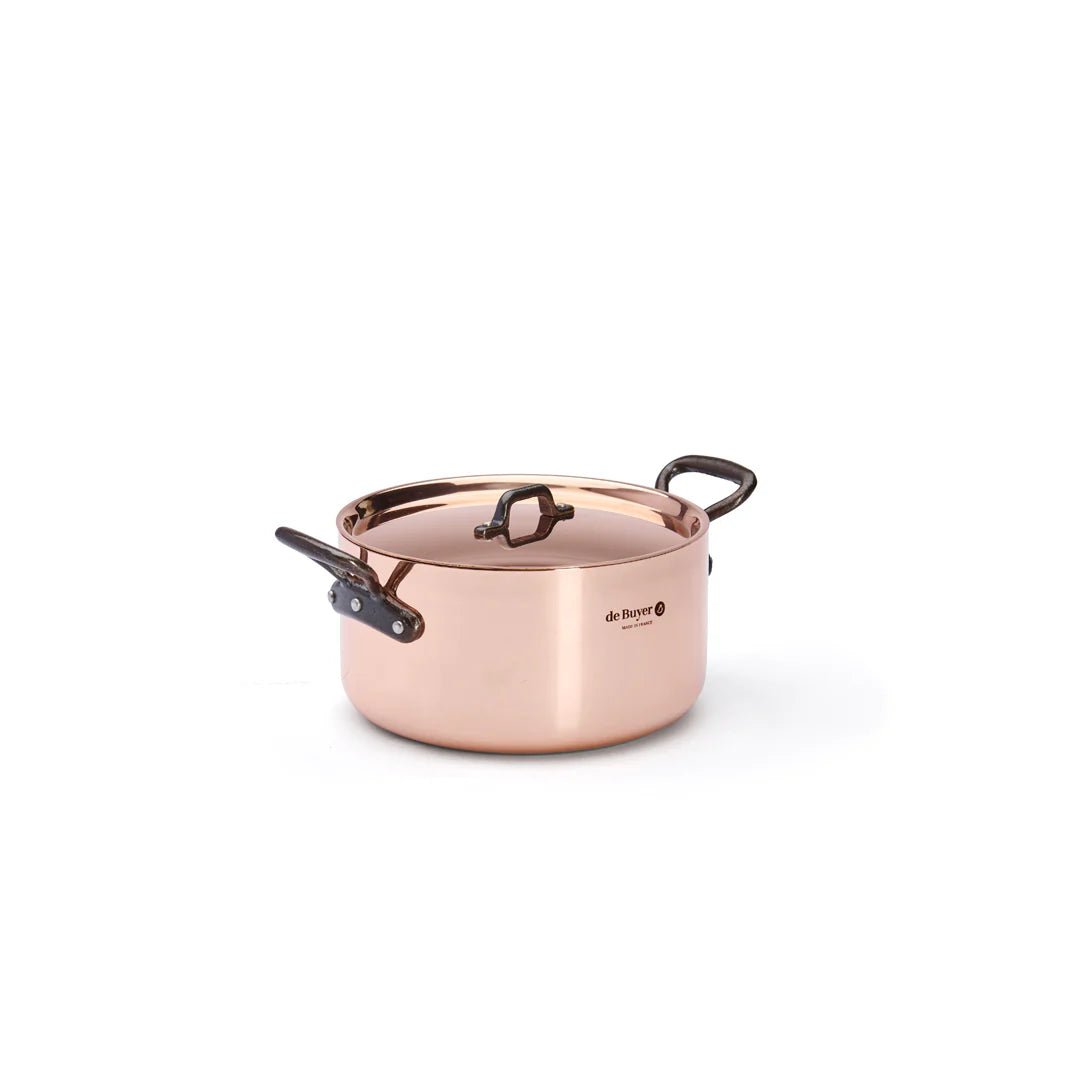 de Buyer - Prima Matera Casserole with Lid, Cast Iron Handles - Lacbleu Wines - DB634220 - 3011246342202