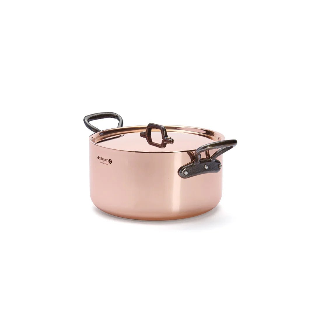 de Buyer - Prima Matera Casserole with Lid, Cast Iron Handles - Lacbleu Wines - DB634224 - 3011246342240