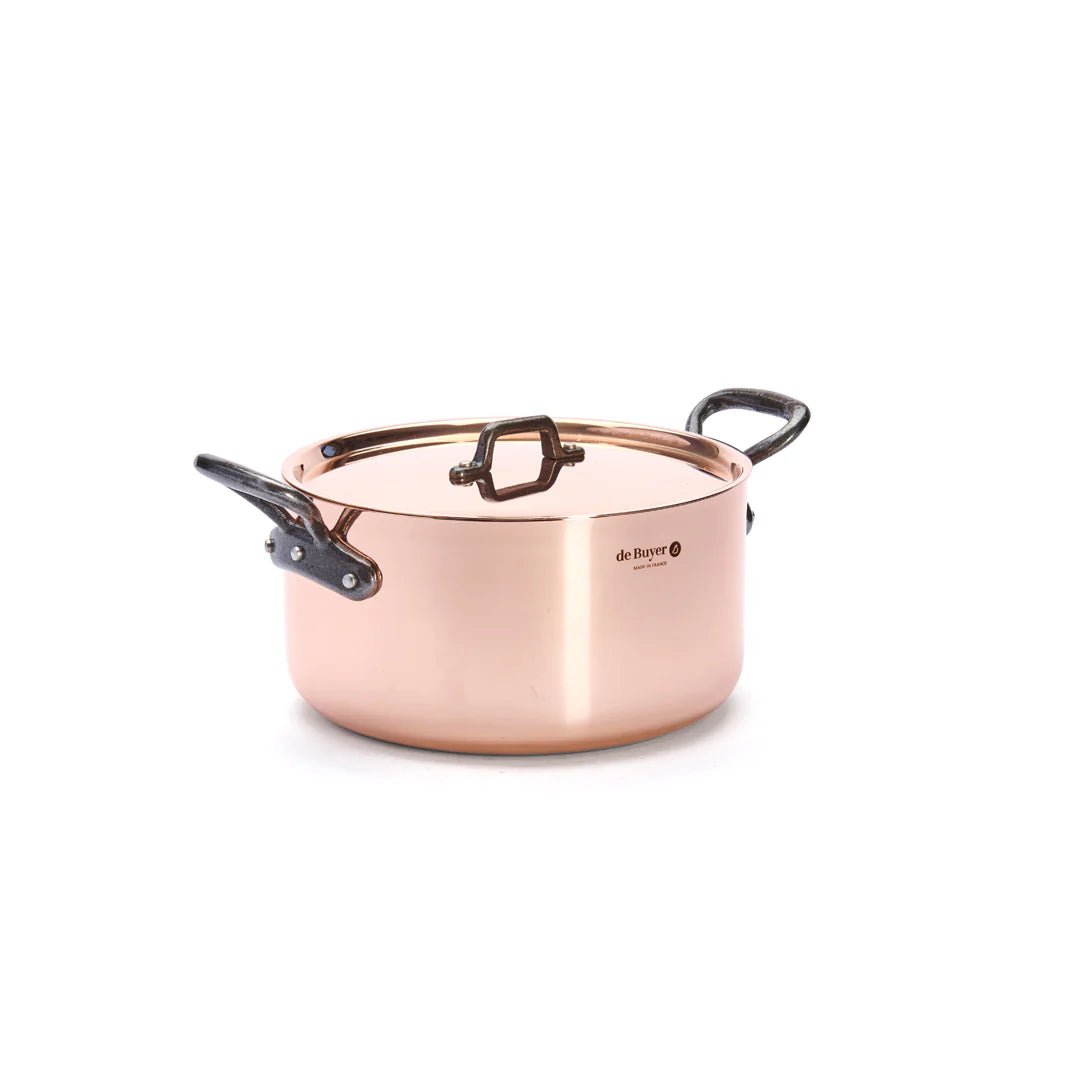 de Buyer - Prima Matera Casserole with Lid, Cast Iron Handles - Lacbleu Wines - DB634224 - 3011246342240