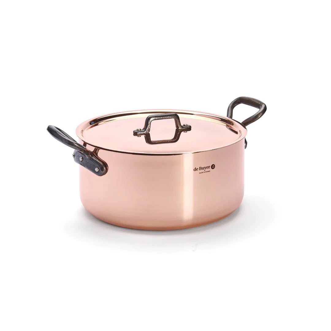 de Buyer - Prima Matera Casserole with Lid, Cast Iron Handles - Lacbleu Wines - DB634228 - 3011246342288