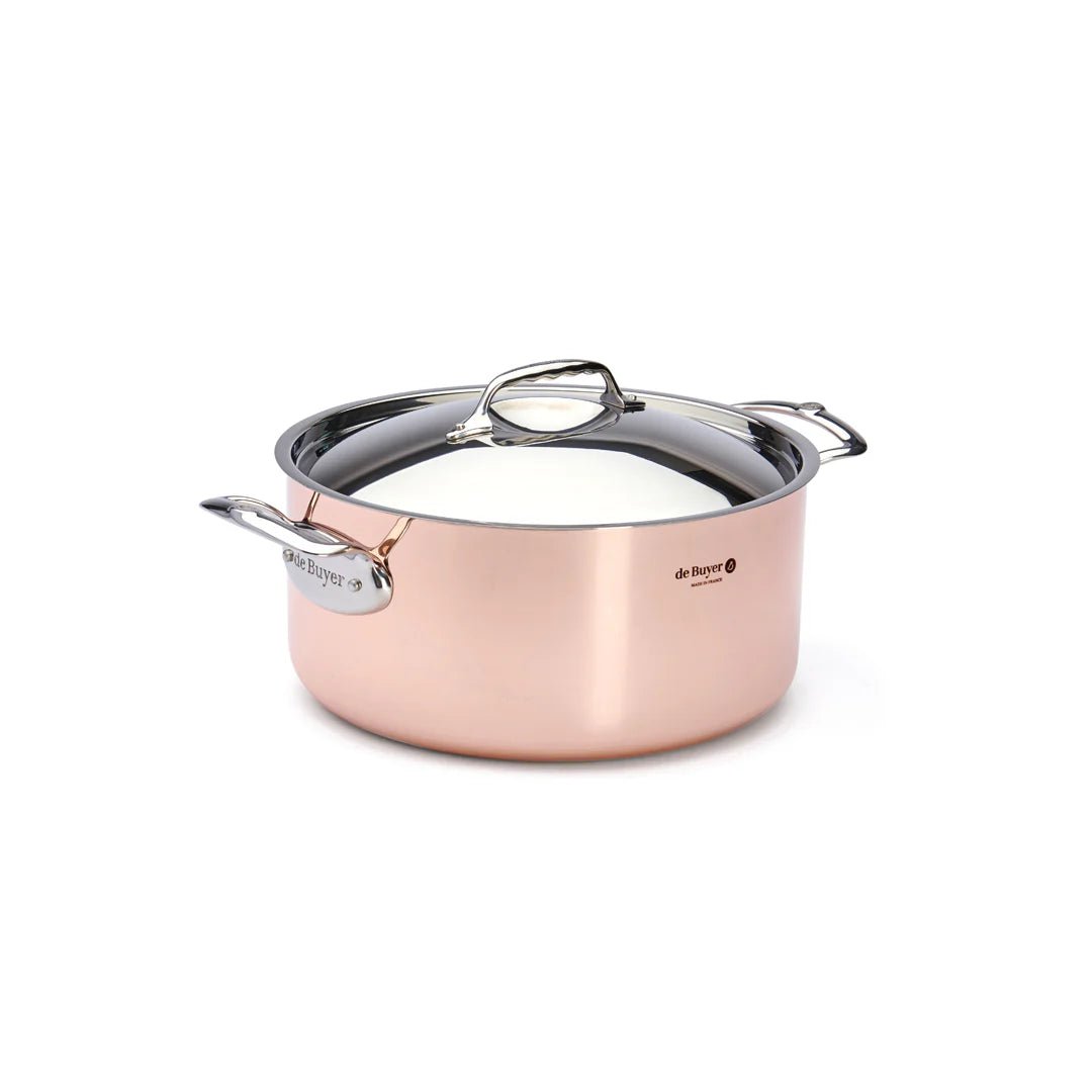 de Buyer - Prima Matera Casserole with Lid, Steel Handles - Lacbleu Wines - DB624228 - 3011246242281