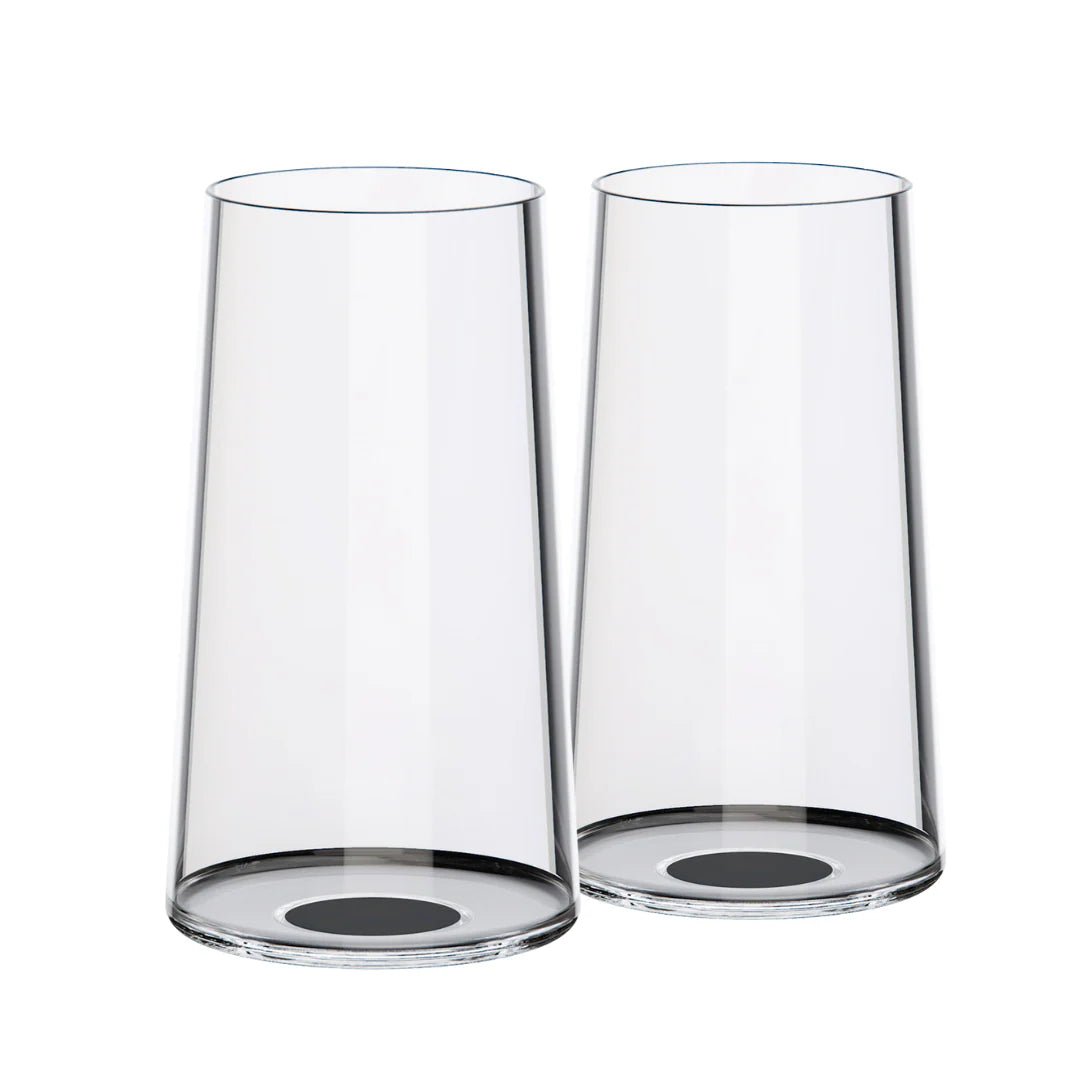 Trebonn - Twin SplitGlass Flute Glass Set, Black - Lacbleu Wines - TR2025130 - 8056860331169