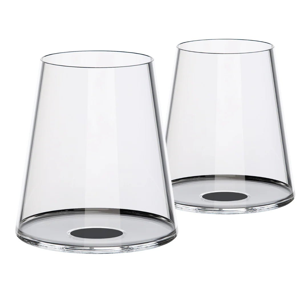 Trebonn - Twin SplitGlass Red Wine Glass Set, Black - Lacbleu Wines - TR2025110 - 8056860331084