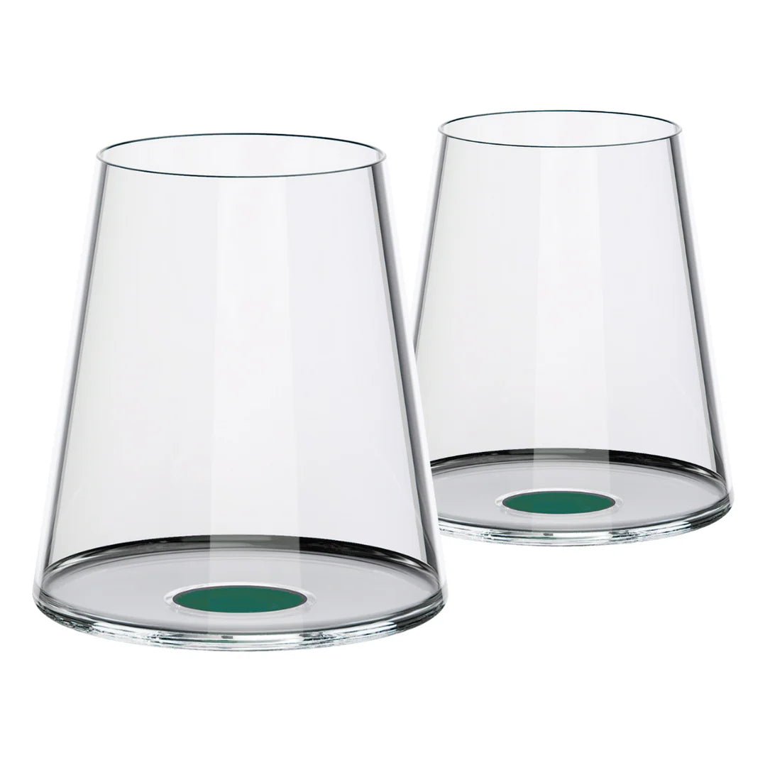 Trebonn - Twin SplitGlass Red Wine Glass Set, Green - Lacbleu Wines - TR2025113 - 8056860331114