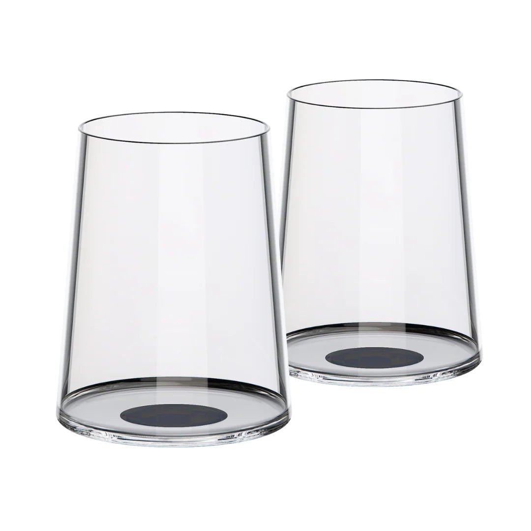 Trebonn - Twin SplitGlass White Wine Glass Set, Black - Lacbleu Wines - TR2025120 - 8056860331121