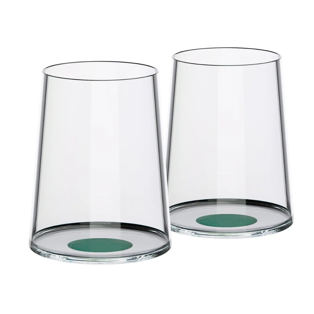 Trebonn - Twin SplitGlass White Wine Glass Set, Green - Lacbleu Wines - TR2025123 - 8056860331152
