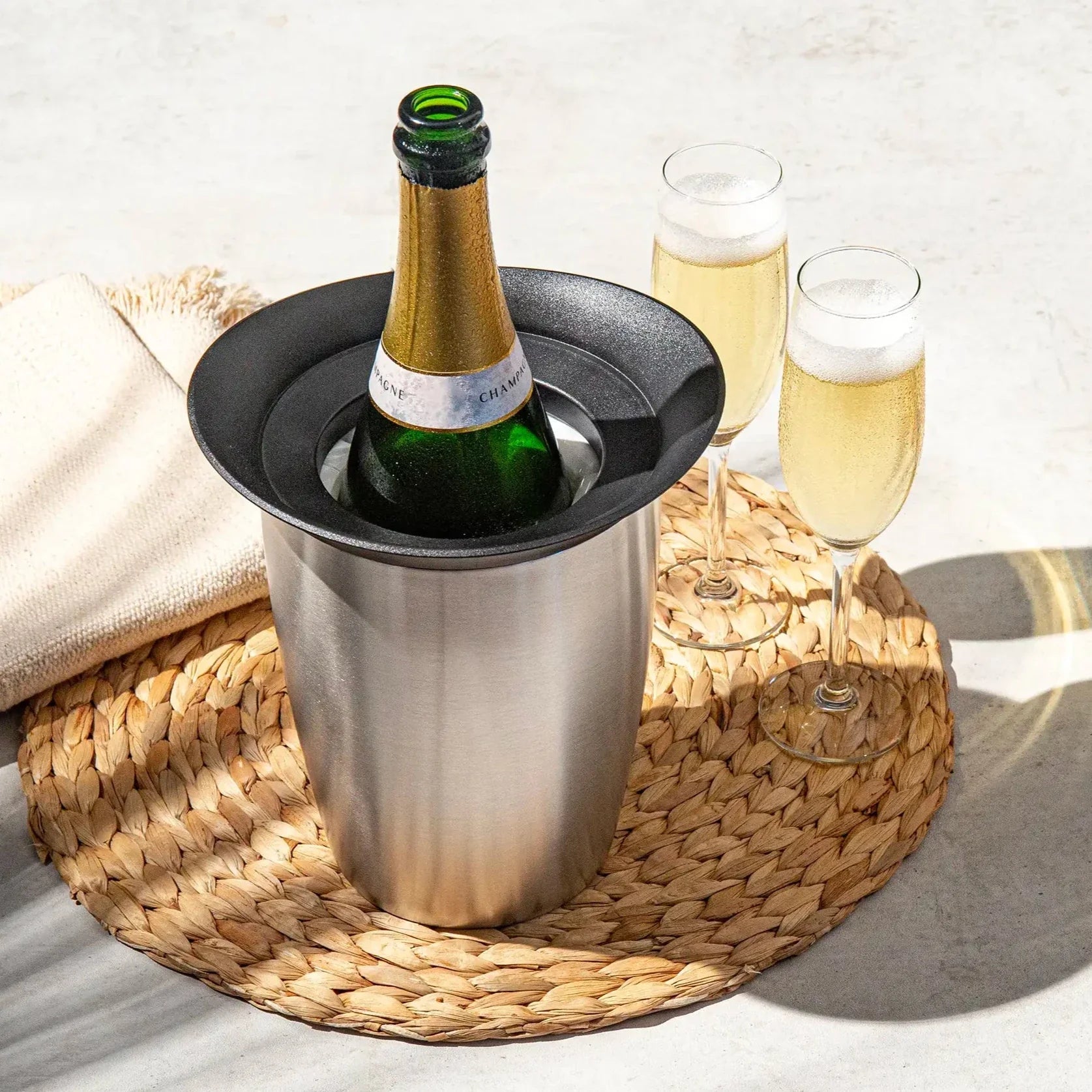 Vacu Vin - Active Champagne Cooler Elegant, Stainless Steel - Lacbleu Wines - VV3647360 - 8714793364738