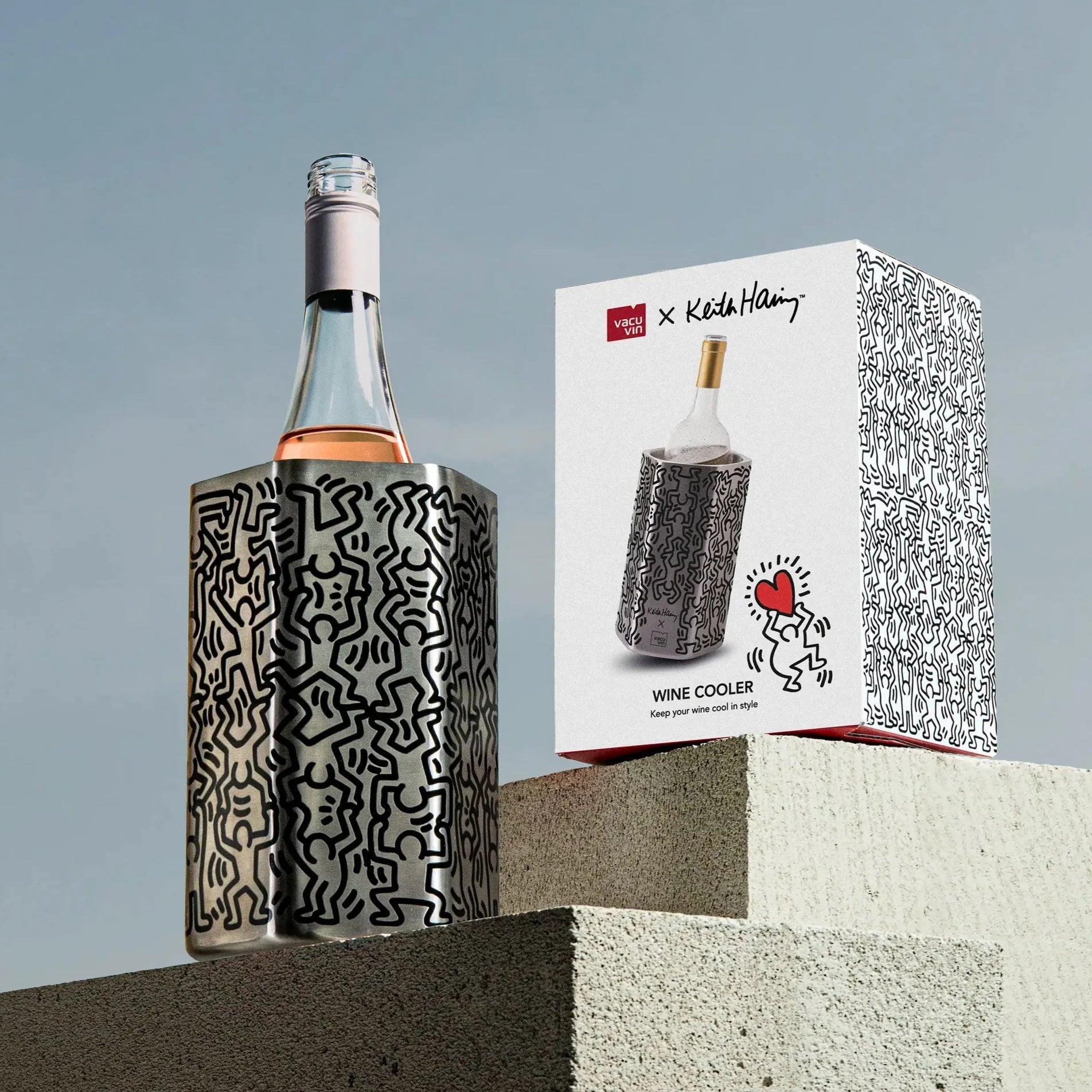 Vacu Vin - Active Wine Cooler, Keith Haring - Lacbleu Wines - VV36504606 - 8714793365049