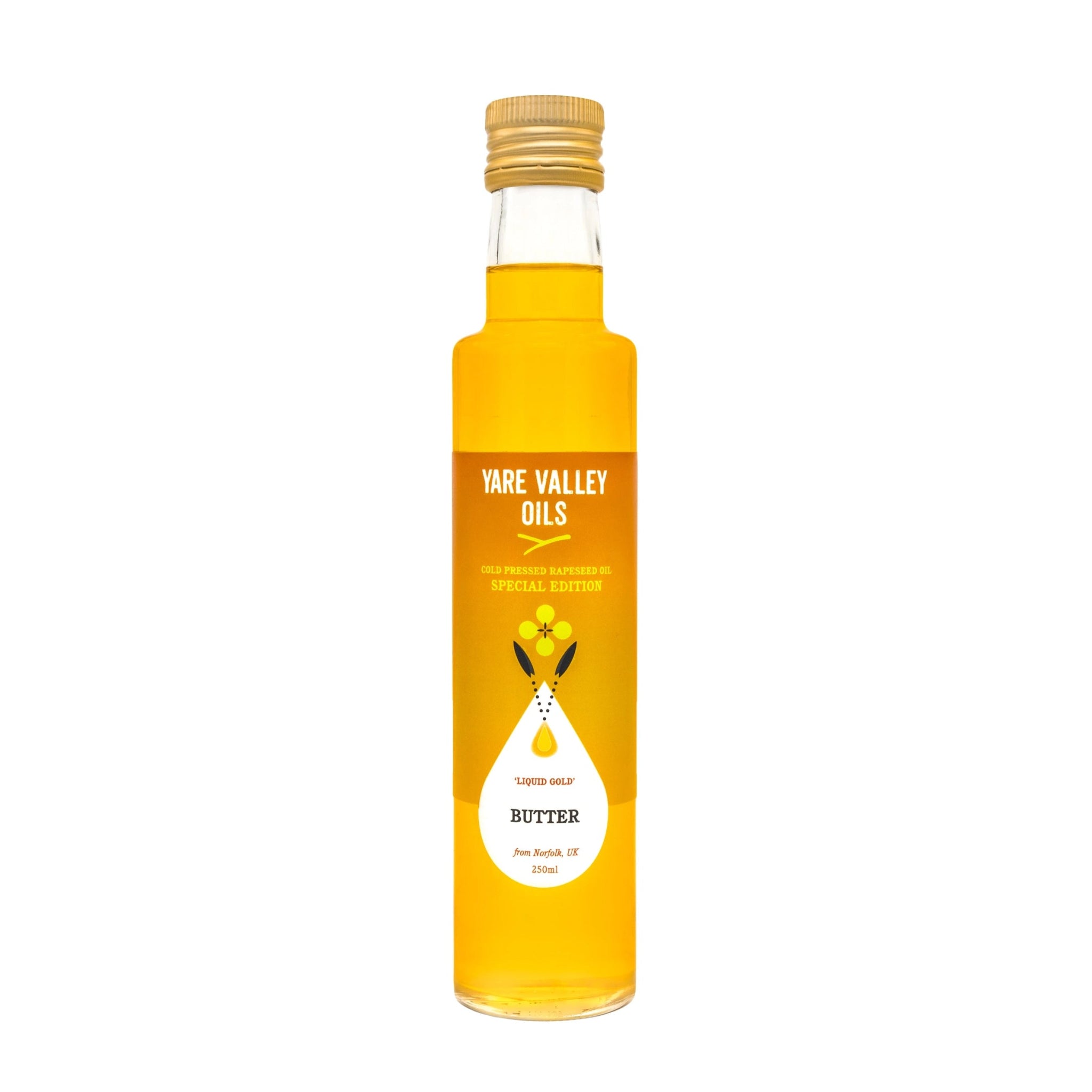 Yare Valley - Cold Pressed Rapeseed Oil, Butter, 250ml - Lacbleu Wines - YV70106 - 5060196570331