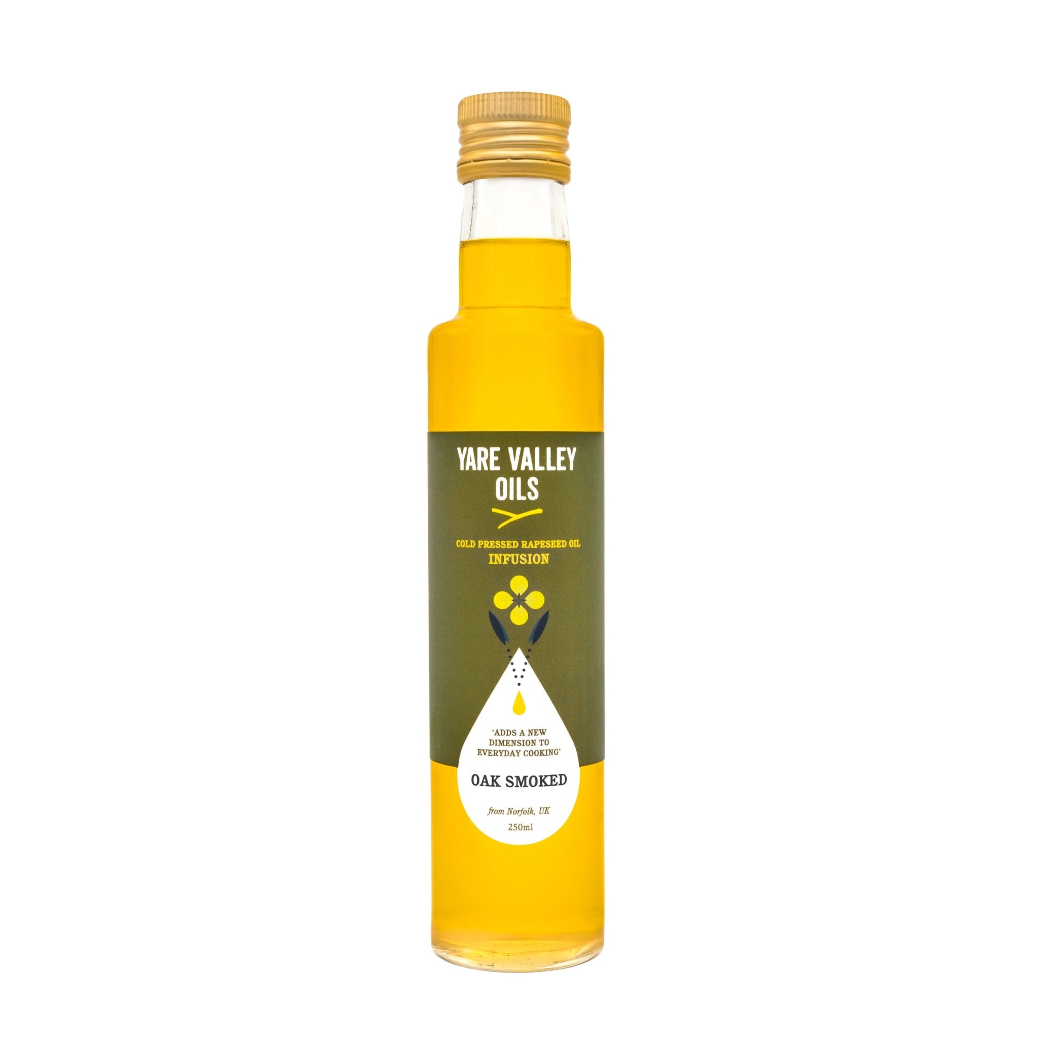 Yare Valley - Cold Pressed Rapeseed Oil, Oak Smoked, 250ml - Lacbleu Wines - YV25031 - 5060196570072
