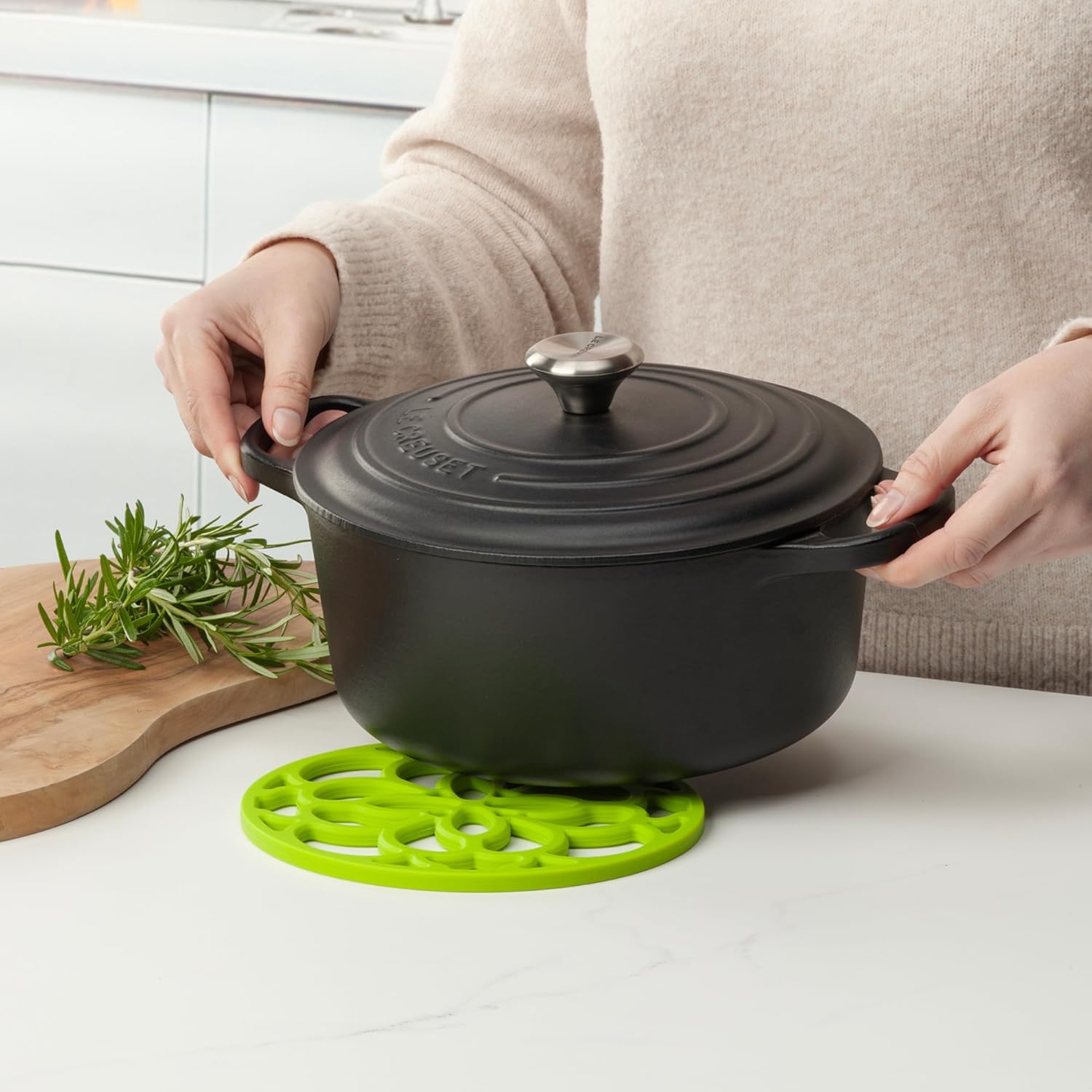 Zeal - Silicone Trivet, ø18cm, Neon Lime - Lacbleu Wines - J354XL - 5036638096486